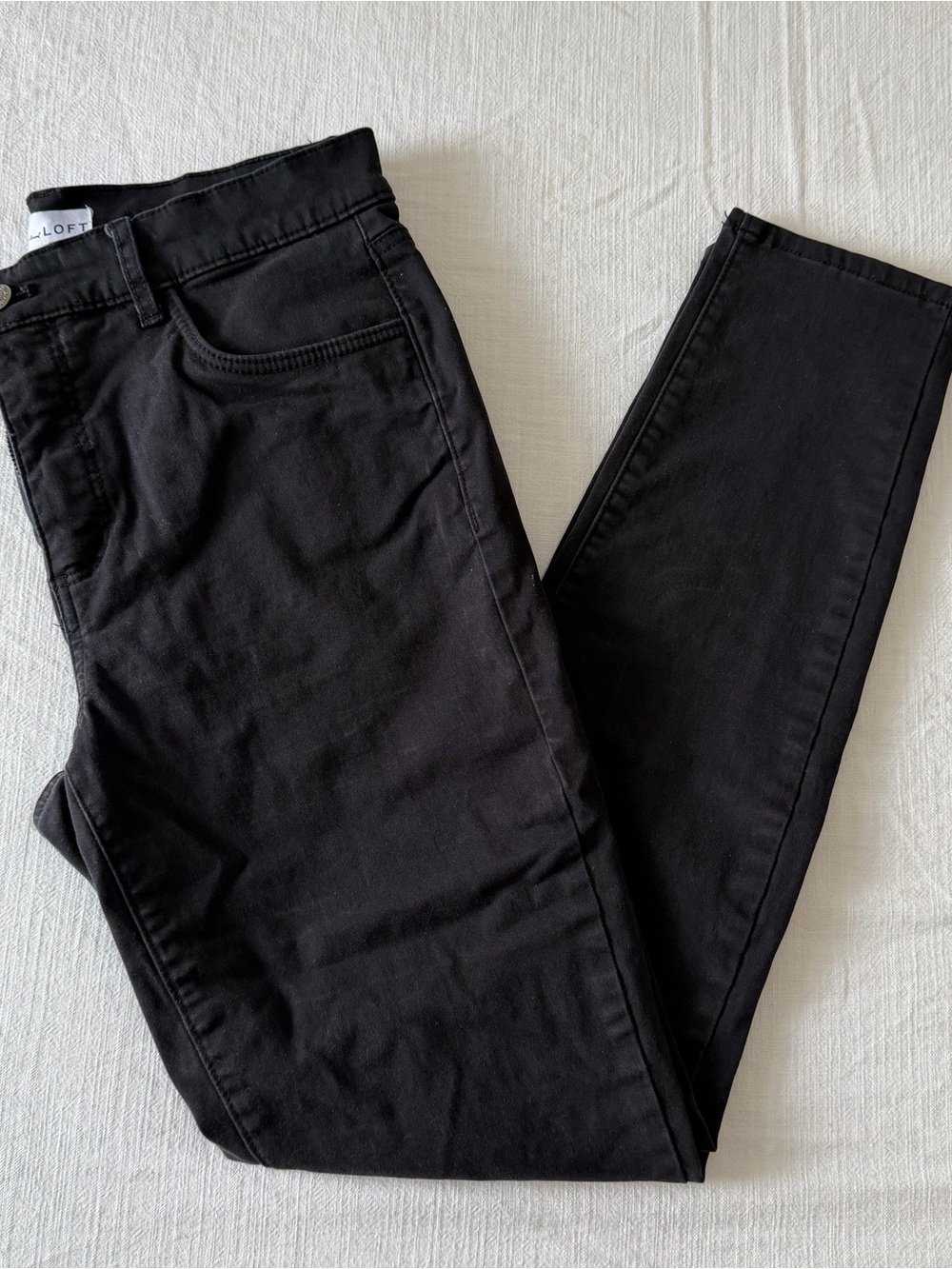 LOFT Black High Rise Skinny Jeans Women’s Size 4 (27) Sateen Jegging
